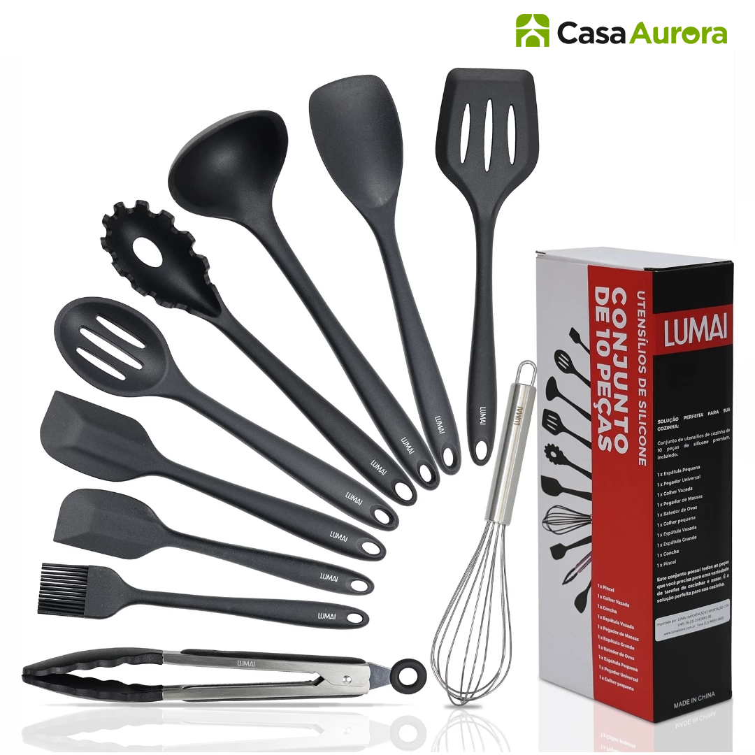 Kit Completo Brinox Antiaderente – 5 Panelas + Panela de Pressão Indução + 10 Utensílios de Brinde