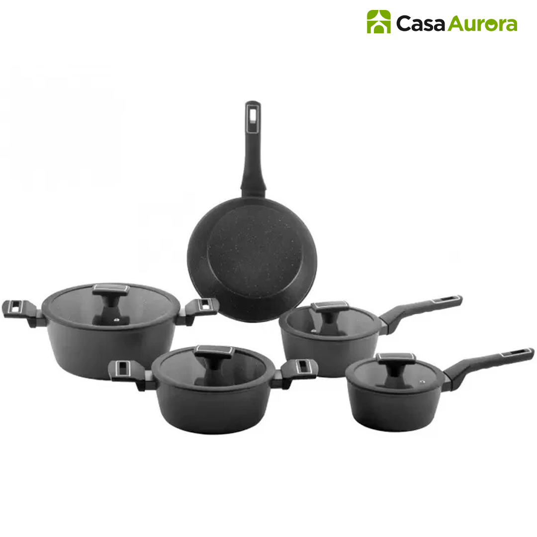 Kit Completo Brinox Antiaderente – 5 Panelas + Panela de Pressão Indução + 10 Utensílios de Brinde