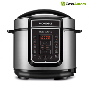 Kit Panela de Pressão Elétrica Mondial + 10 Utensílios + Livro de Receitas Prontas de BRINDE